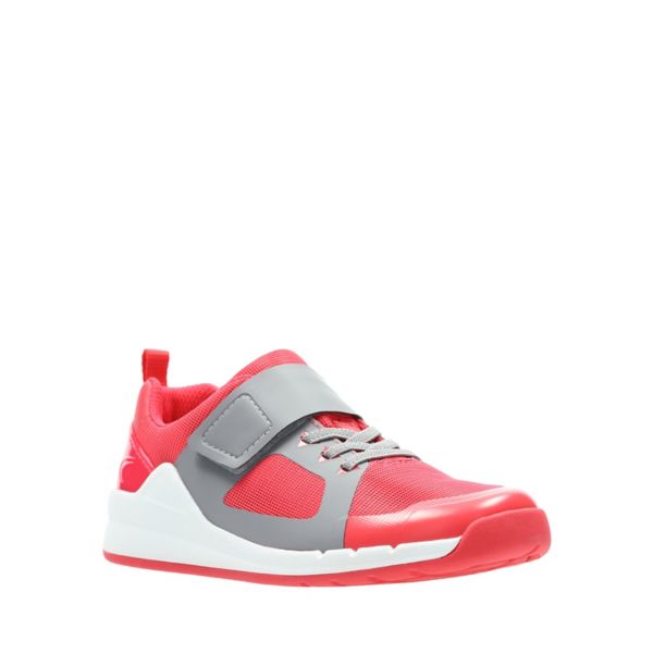 Clarks Girls Orbit Race Trainers Pink | CA-8395104